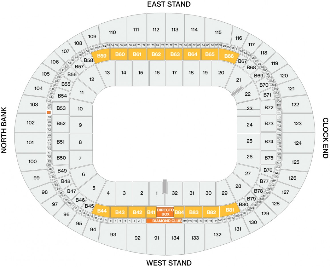 ‘Arsenal – Brighton & Hove Albion .’ – Club Level Longside