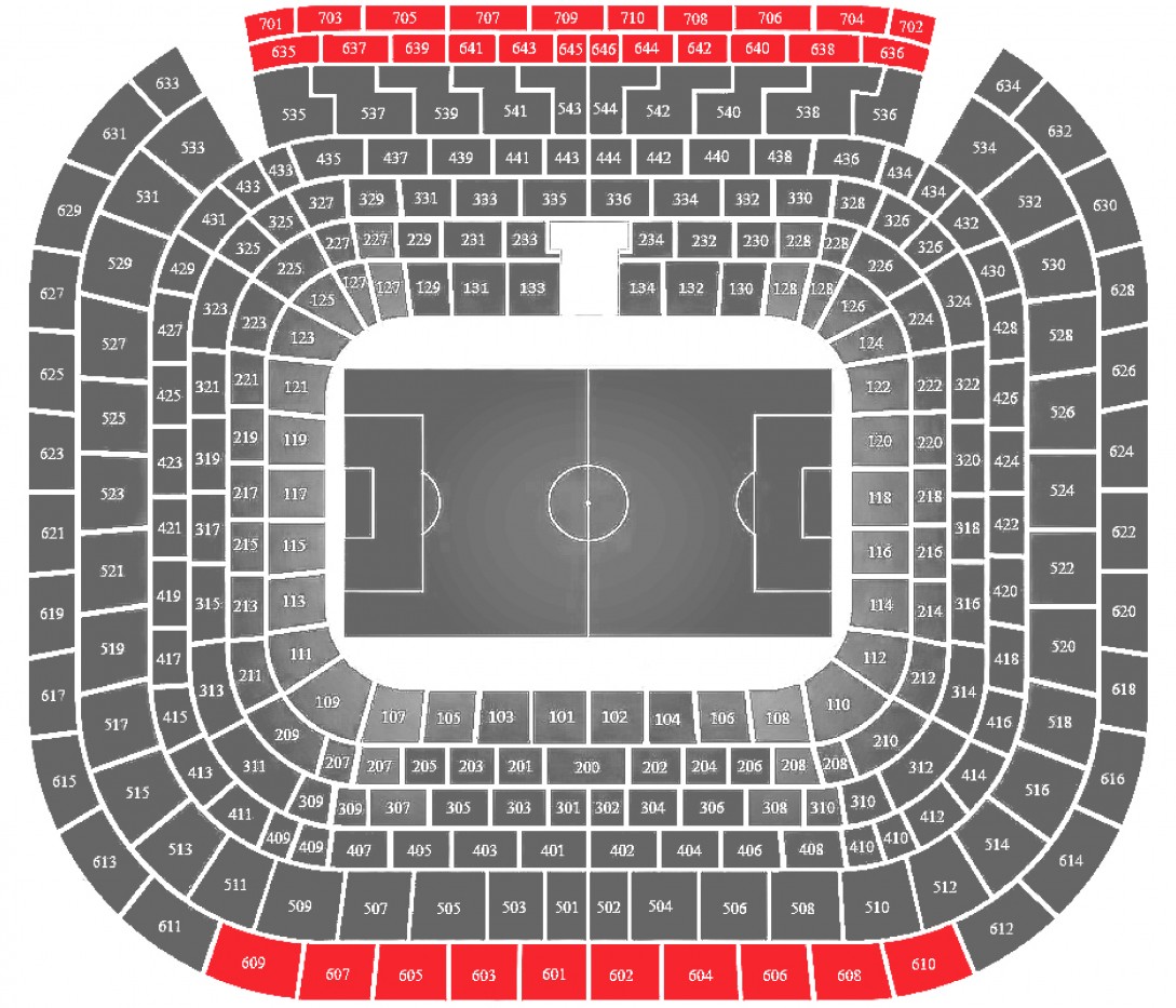 ‘Real Madrid – Sevilla FC .’ – Longside 4th Tier (level 600/700)