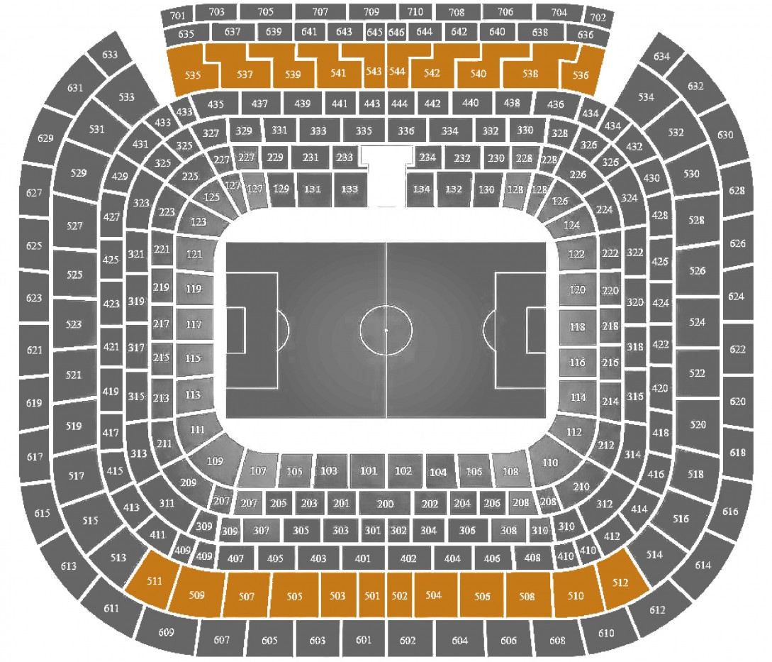 ‘Real Madrid – Atletico Madrid .’ – Longside 3rd Tier (level 500)